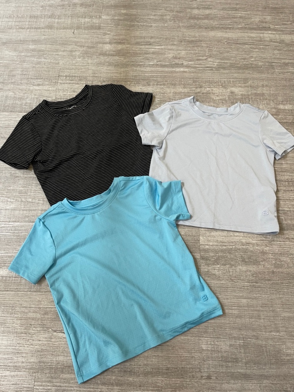 Kids Short Sleeve Tee - Blue, Light Gray & Black